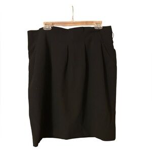 NWT S&D Pleated Black Pencil Skirt Size US10